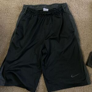 Boys Nike Dri-Fit Black and Gray Basketball Shorts